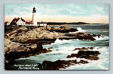 Postcard Portland Head Light Lighthouse Maine UNPOSTED picture