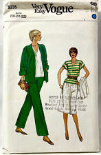 1990s Vogue Sewing Pattern 8235 Womens Jacket Top Pants Skirt Size 18-22 12069 picture
