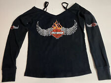 2005 HARLEY-DAVIDSON Women's Top, 100% Cotton,Thick,Long Sleeves, H-D Size LG picture
