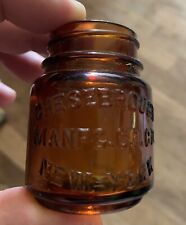 Vintage Amber Chesebrough Manufacture. CO. CD New-York Jar/Bottle picture
