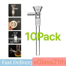 10PCS-4.7inch 14mm Male Pipes Glass Downstem with Bowl Adapter Water Filter Part picture