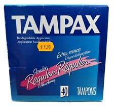 Vintage 1998 Tampax Tampons REGULAR 1 pack of 40 picture