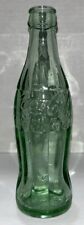 Vintage 1950 Coca-Cola  Embossed Green Glass Bottle 6 oz Sandusky Ohio picture