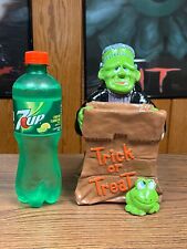 1993 VINTAGE HALLOWEEN CERAMIC HAND PAINTED FRANKENSTEIN TRICK OR TREAT CANDY picture