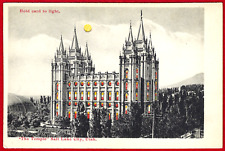 Vtg HOLD-TO-LIGHT The Temple Salt Lake City Utah LDS Mormon Antique HTL PC c1907 picture