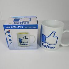 Facebook Social Media Thumbs-Up Icon Double Sided Ceramic Coffee Mug Cup In Box  picture