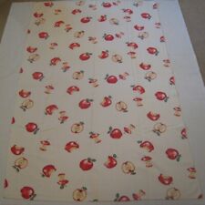 Vintage 1950s Apples Print Cotton Tablecloth 64