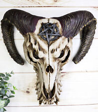 Sabbatic Goat Baphomet Ram Skull Head With Pentagram Sigil Wall Decor picture