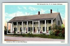 Onsted MI, Old Springfield Inn, Museum, Antique, Michigan Vintage Postcard picture