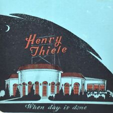 1942 Henry Thiele Restaurant Menu 23rd Avenue Burnside Street Portland Oregon picture