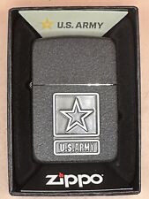 US Army Emblem 28583 Black Crackle Zippo Lighter NEW picture