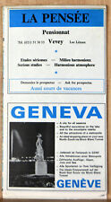 1971 La Pensee Vevey Geneva Lac Leman Switzerland Tourism Pamphlet Map Streets picture