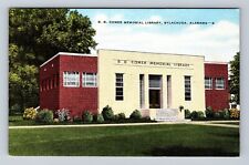 Sylacauga AL-Alabama, B B Comer Memorial Library, Antique, Vintage Postcard picture