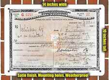 Metal Sign - 1924 Prescription for Whiskey During Prohibition- 10x14 inches picture