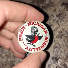 Vintage Enjoy Michigan Hospitality Red Breasted Robin State Bird 1⅜