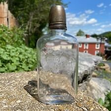 Antique Half Pint Whiskey Flask Pan American Exposition 1901 Souvenir Bottle picture