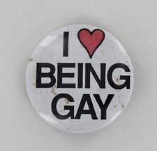 Vintage Gay Humor 1980 LGBTQ Pride Parade I Heart Being Lesbian Civil Rights picture