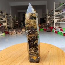 490g WOW Natural Rare Pietrsite Crystal Obelisk Quartz Tower Point Healing Y693 picture