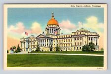 Jackson MS-Mississippi, State Capitol, Antique, Vintage Souvenir Postcard picture