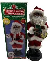 Vintage Animated Talking Black African American Santa Claus Merry Christmas picture