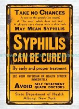 syphilis treatment sign by New York Department of Health metal tin sign picture