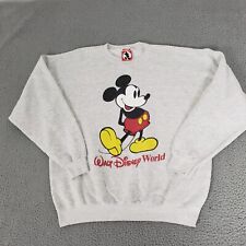 VINTAGE Disney Sweater Adult Extra Large Gray Pullover Mickey Mouse XL Mens USA picture