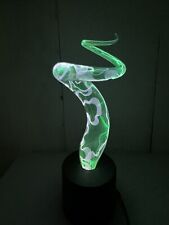 Lumisource Electra Plasma Art Lamp Green Glass Twisted Swirl Light - 16