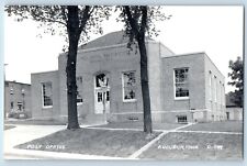 Audubon Iowa IA Postcard RPPC Photo Post Office Building c1940's Vintage picture