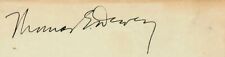 “New York Governor” Thomas E Dewey Signed 3X5  Card COA picture