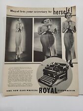 1935 Royal Typewriter Fortune Magazine Print Advertising Secretary Sepia picture