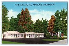 c1940 Exterior View Pine Air Motel Building Kinross Michigan MI Vintage Postcard picture