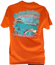 Harley Davidson Motorcycles T Shirt Grand Cayman Islands Sea Scape 2013 Size M picture