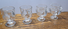 CHICKEN EGG CUPS CLEAR GLASS LUMINARC FRANCE 4 PCS picture