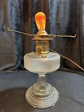 Oil Lamp ALADDIN Model 104 CLEAR COLONIAL Crystal c1933 Model B Burner 6 1/4