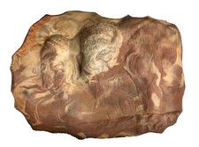 Marbled Resin 3D Wall Hanging 2 Buffalo Cave Art Style Plaque 14 x 10" picture
