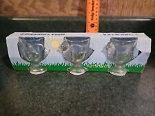 Luminarc Egg Cups Hen Chicken Made in France 3/pack Set Original Package Vintage picture