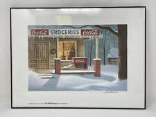 Jim Harrison Singed Framed Print 1996 Christmas And Coca Cola picture