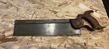 Antique Henry Disston Backsaw circa 1876-1887 Saw Blade 12” And 14 TPI picture