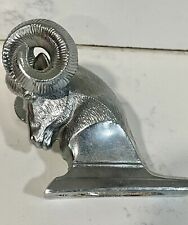 Rare Vintage Dodge Ram Hood Ornament Chrome Horns Metal picture