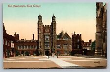 UK Eton College Quadrangle Old Vtg Postcard View Unused picture