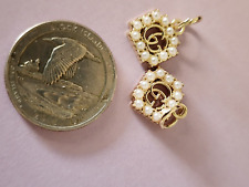 GUCCI Mini Square Tiny Pearls  12mm Zip Pulls 2 pc set picture