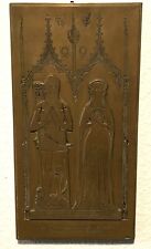VTG Brass Handmade Plaque Sir Felbrygge & Wife 1416 AD Felbrigg Norfolk, England picture