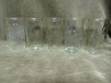 Vintage Kraft Cheese Tumbler Glass Lot of 5 Pieces Ball Ohio Brass Stars Various picture