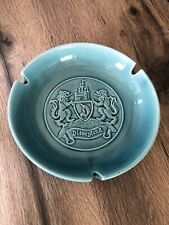 Vintage 1960’s Disneyland Ashtray - Blue Teal Drip Glaze- Ceramic - Clean picture
