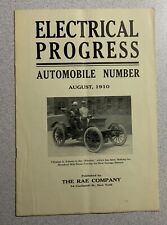 Vintage EV 1910 Electrical Progress Publication - Edison Electric Car 100 Miles picture