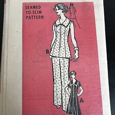 Vintage 60s 70s Workbasket 9016 Tunic + Pants or Dress Sewing Pattern 16.5 UNCUT picture