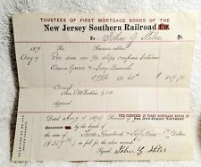 1874 New Jersery Southern Railroad Stage Coach Coupons Between Ocean Grove... picture