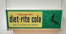 Vintage Diet Rite Cola Electric Wall Clock Advertising Sign 1960's picture