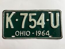 1964 Ohio License Plate - 100% All Original Paint picture