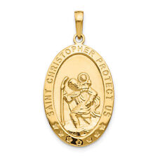 14k Saint Christopher Medal Pendant M1479 picture